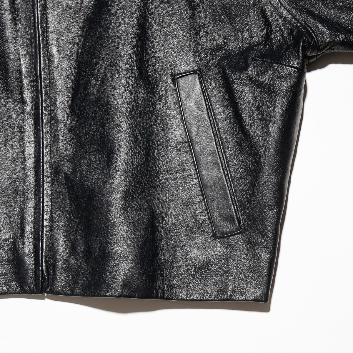 vintage cropped leather trucker jacket – NOILL
