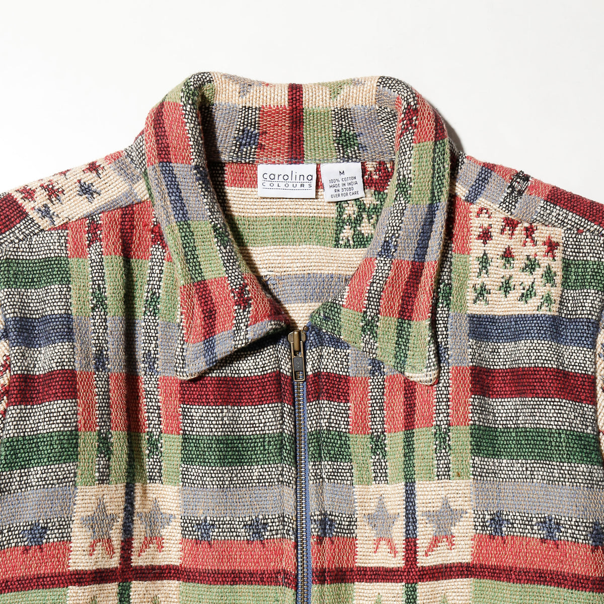 vintage cropped star tapestry jacket
