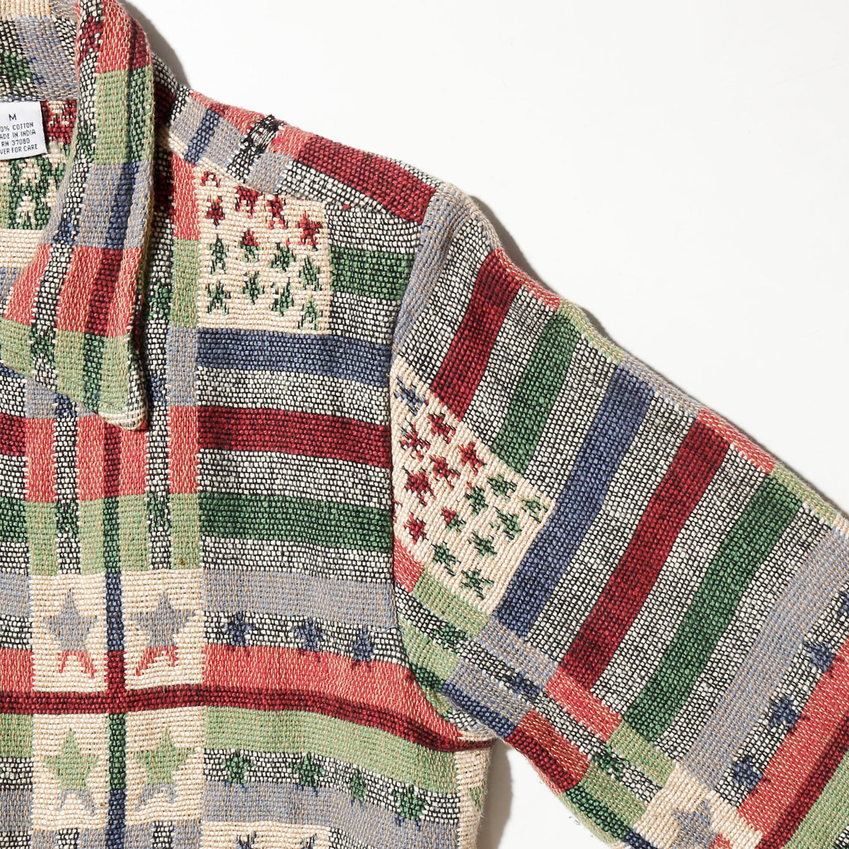 vintage cropped star tapestry jacket