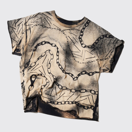 vintage dust spray chain t-shirt