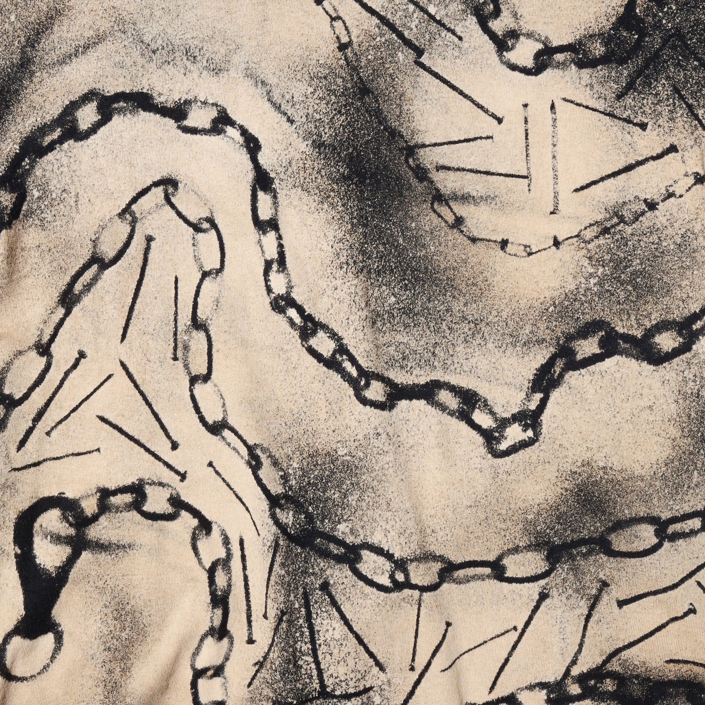 vintage dust spray chain t-shirt