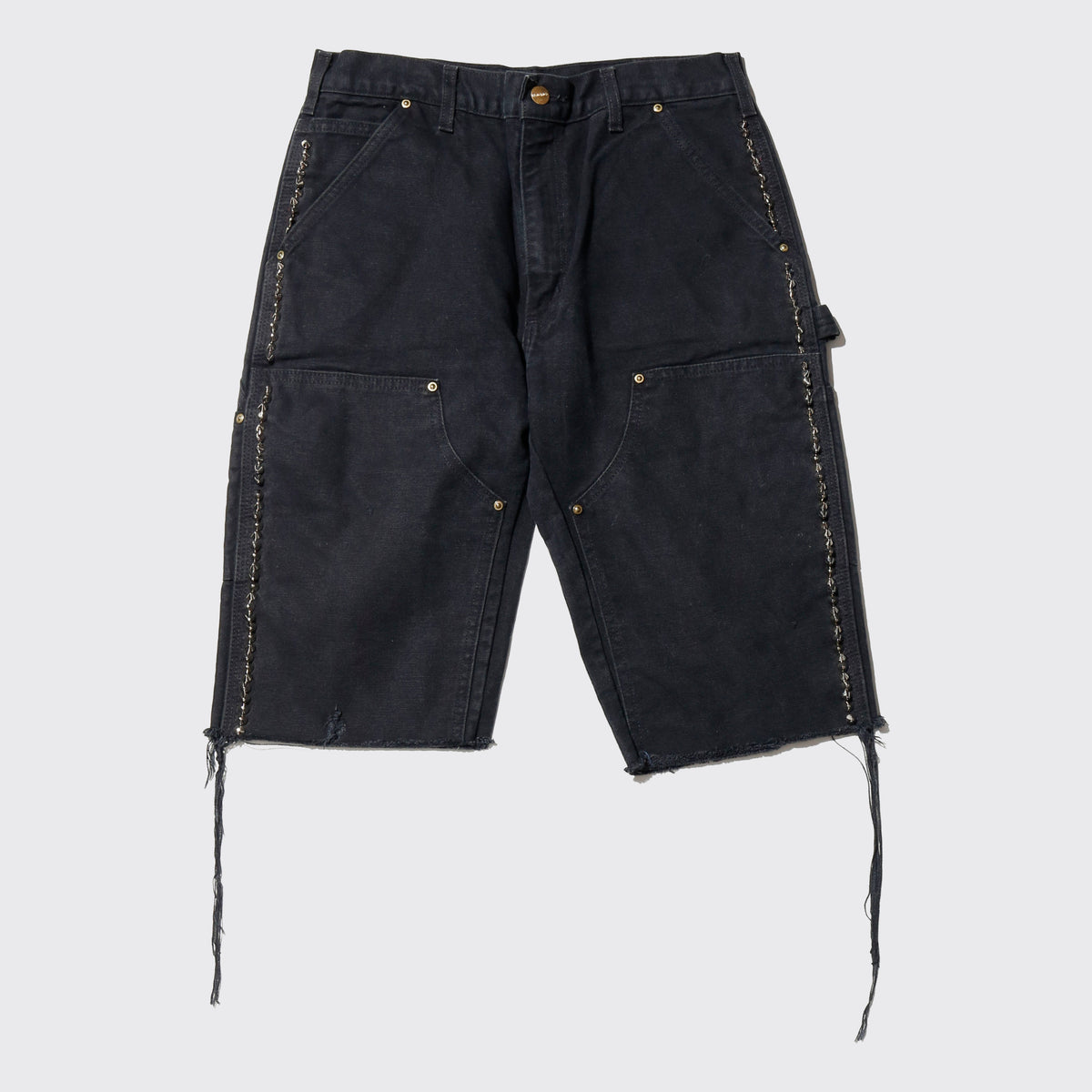 *one-off carhartt side studs double knee shorts, *cut off
