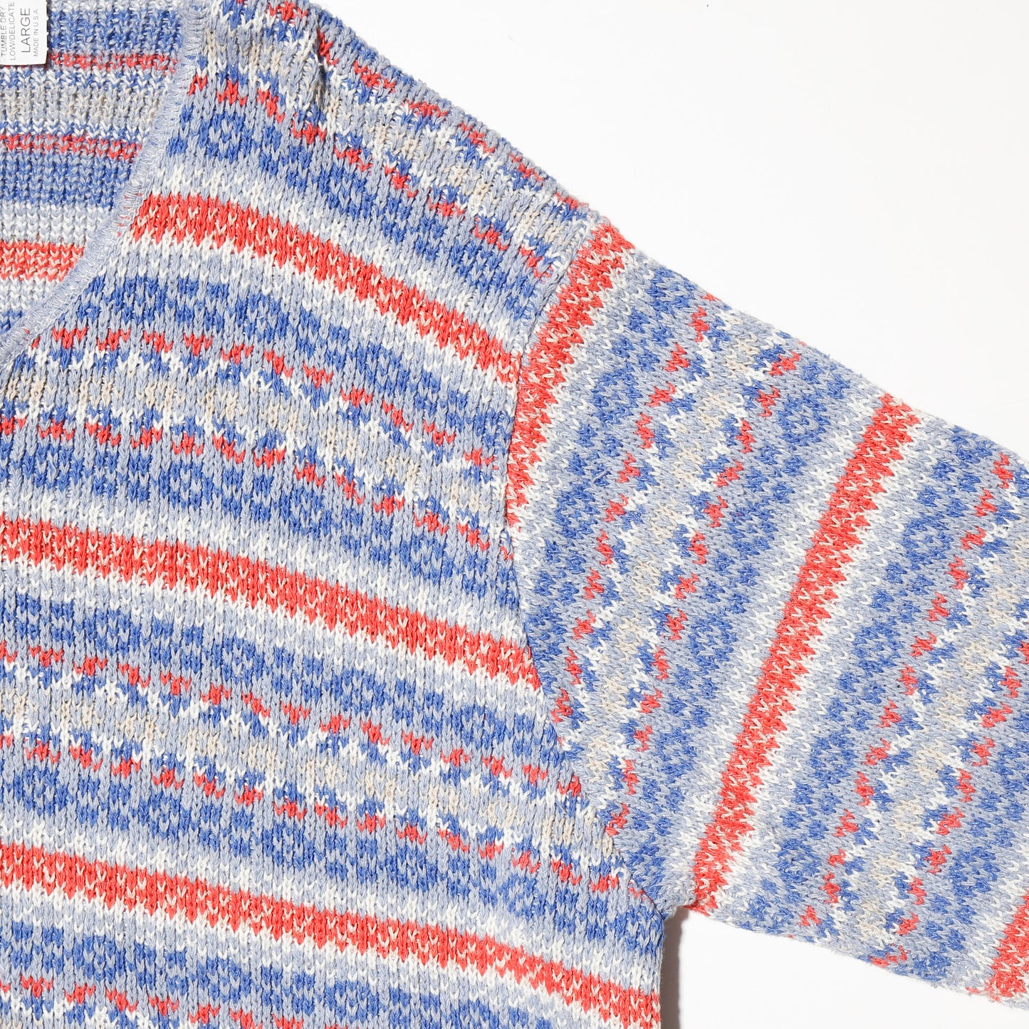 vintage fair isle pattern loose sweater
