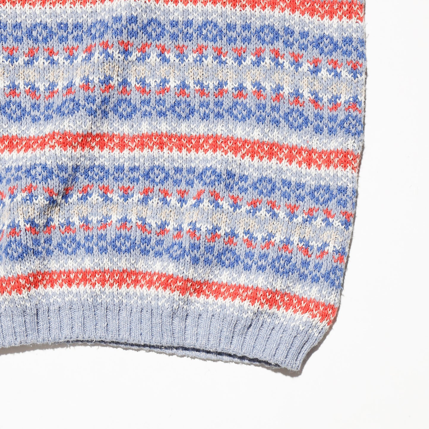 vintage fair isle pattern loose sweater