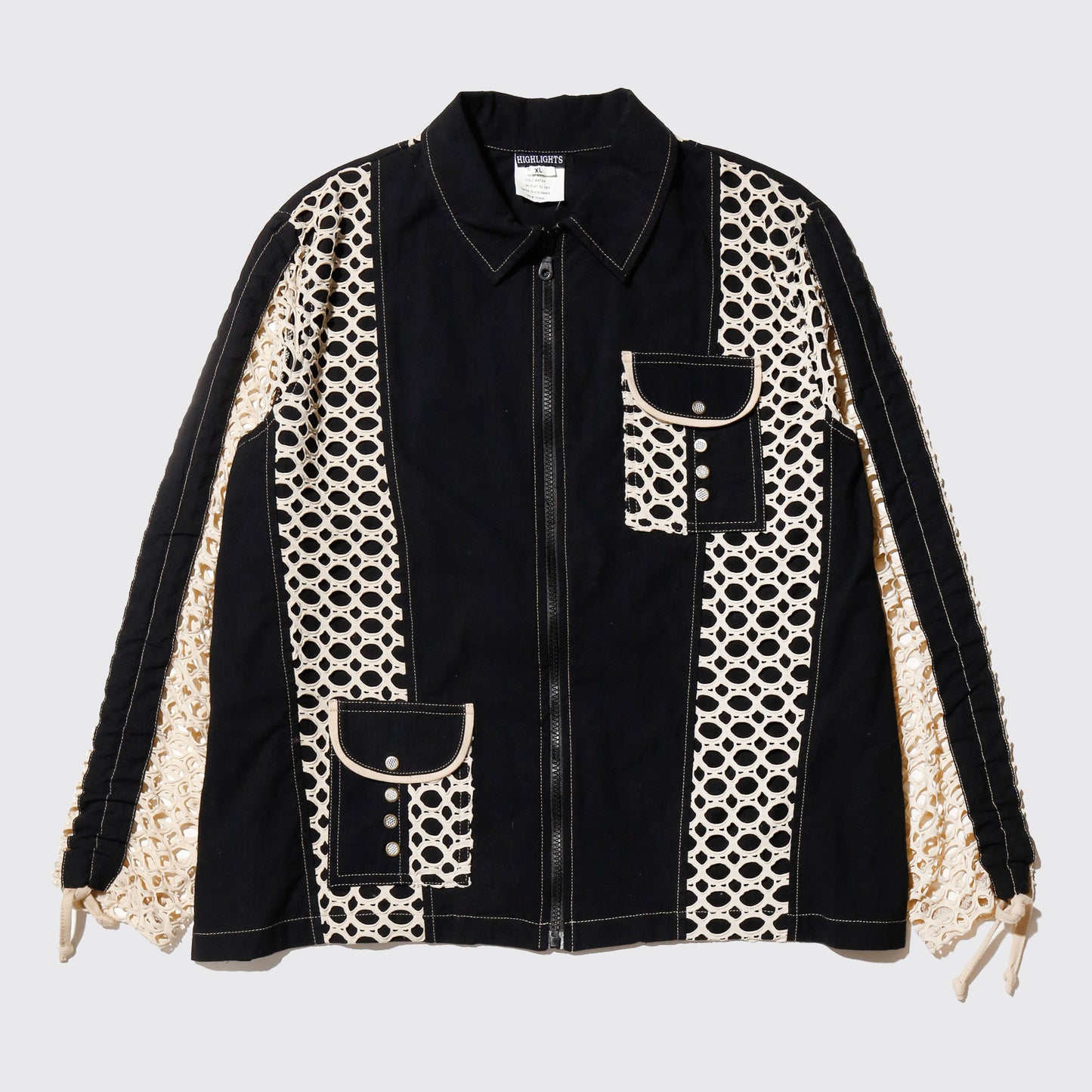 vintage mesh hybrid trucker jacket