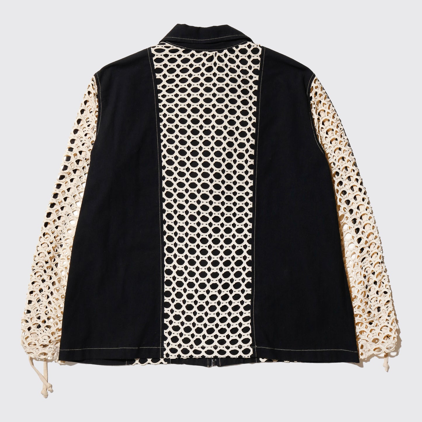 vintage mesh hybrid trucker jacket