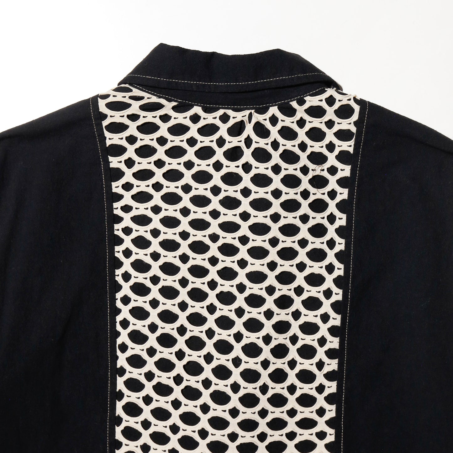 vintage mesh hybrid trucker jacket