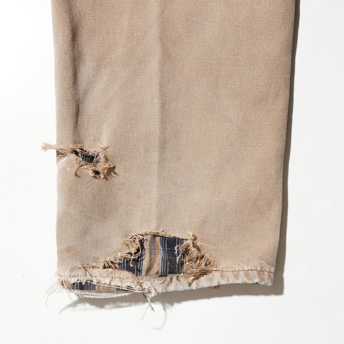*one-off crash painter pants,with check liner