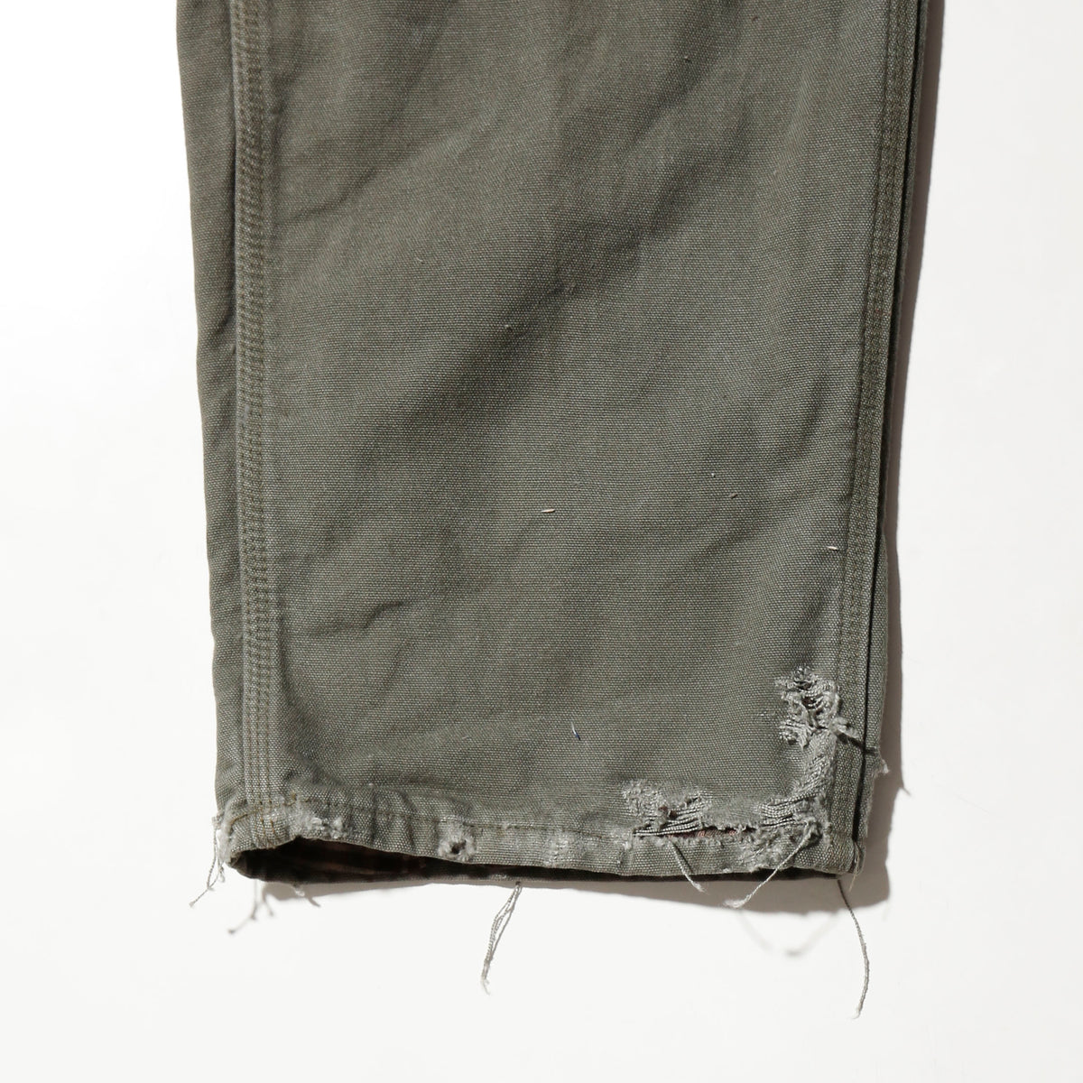 *one-off crash painter pants,with check liner