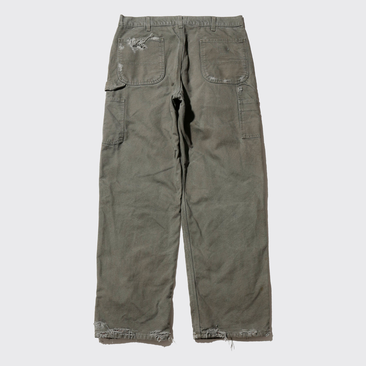 *one-off crash painter pants,with check liner