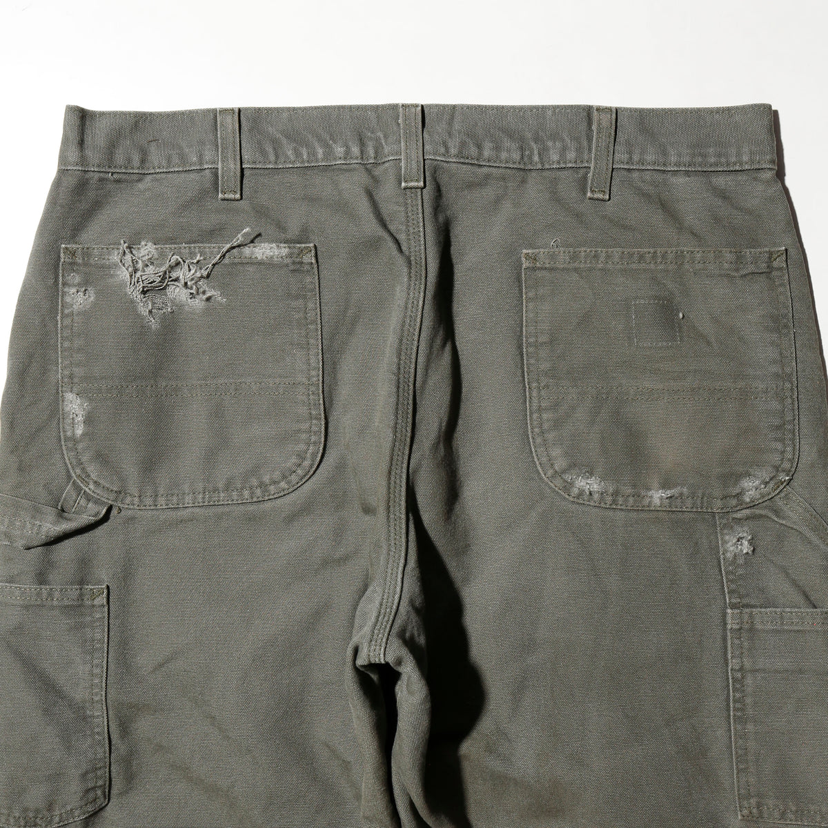 *one-off crash painter pants,with check liner