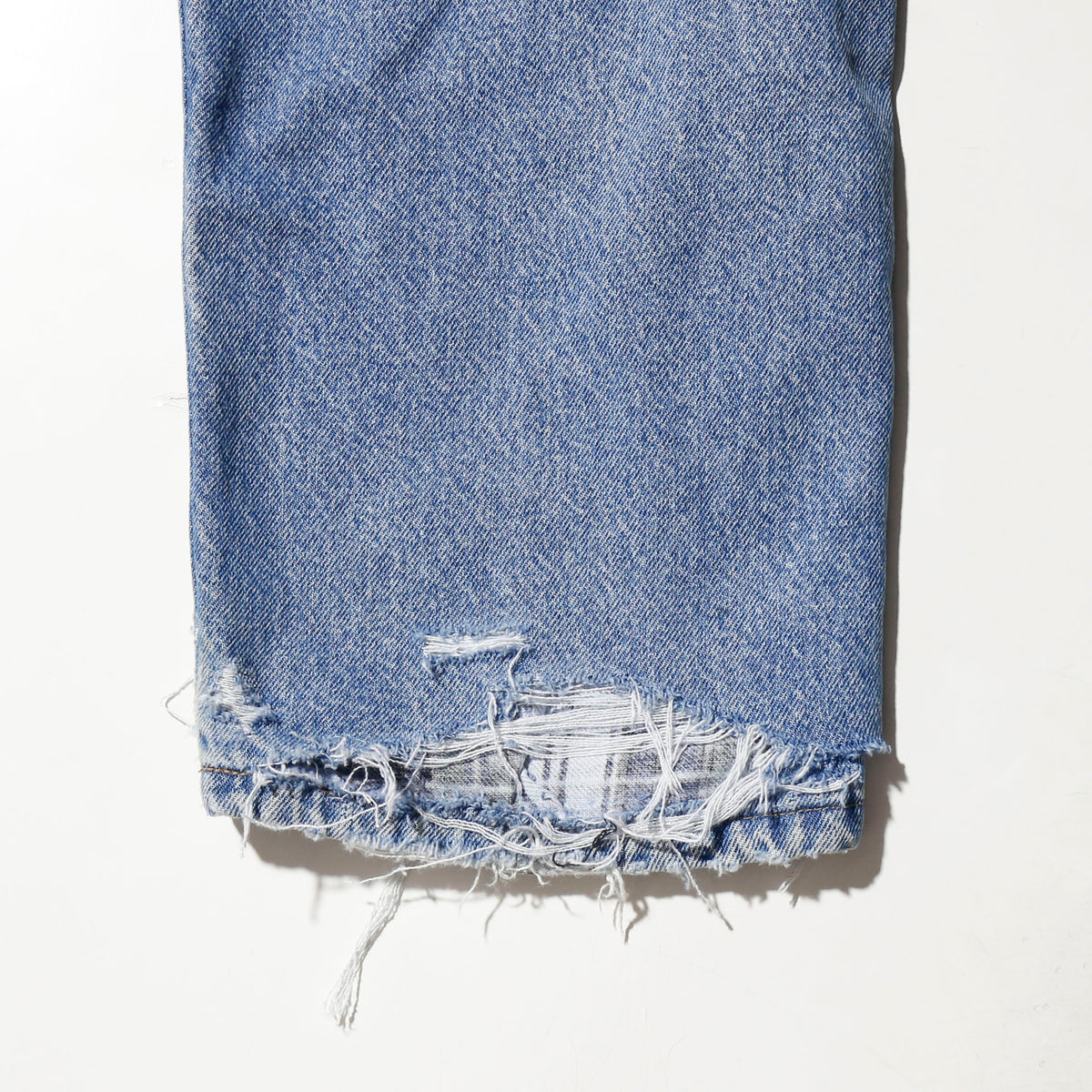 *one-off crash baggy jeans, with check liner