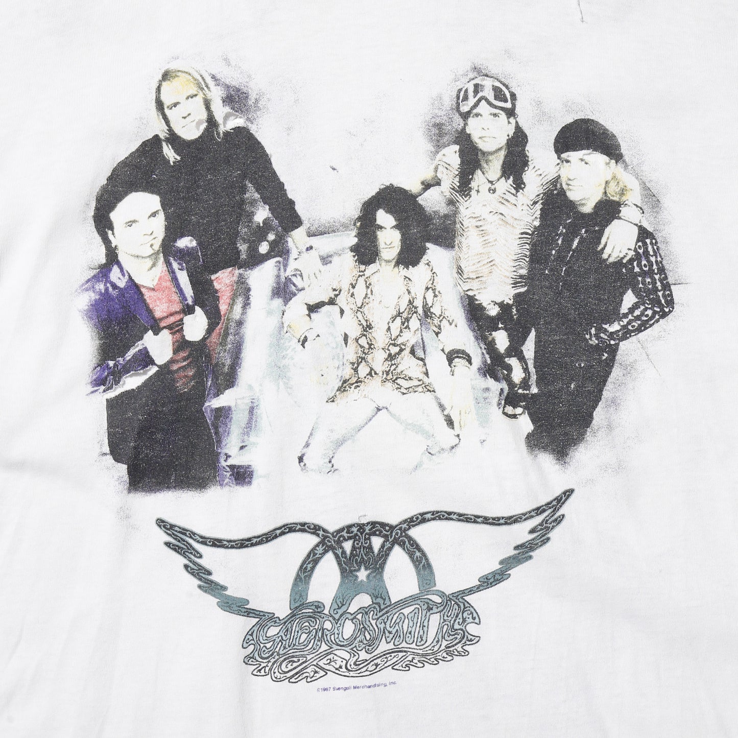 vintage 1997's Aerosmith “Nine Lives“ tour broken t-shirt