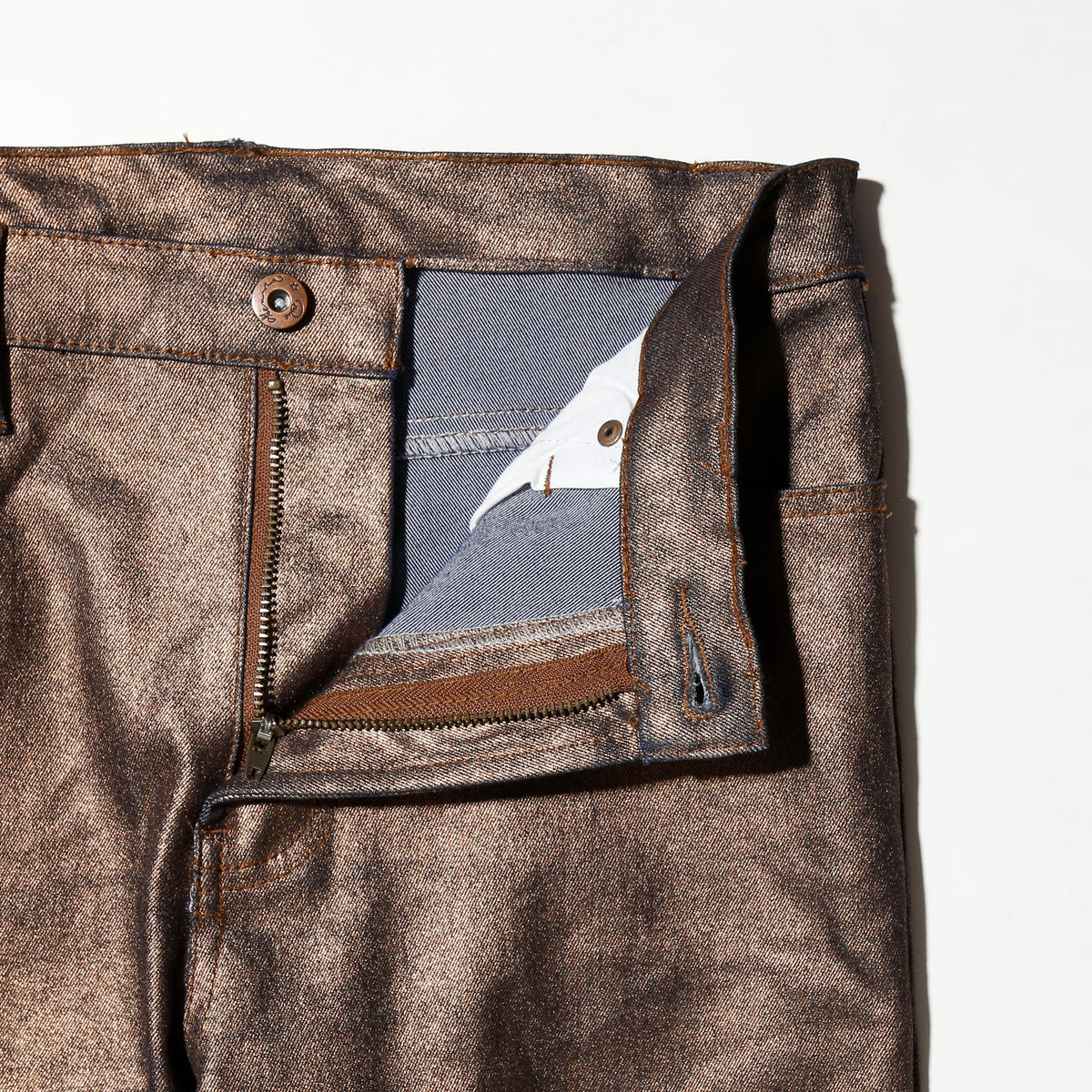vintage side bijou copper trousers