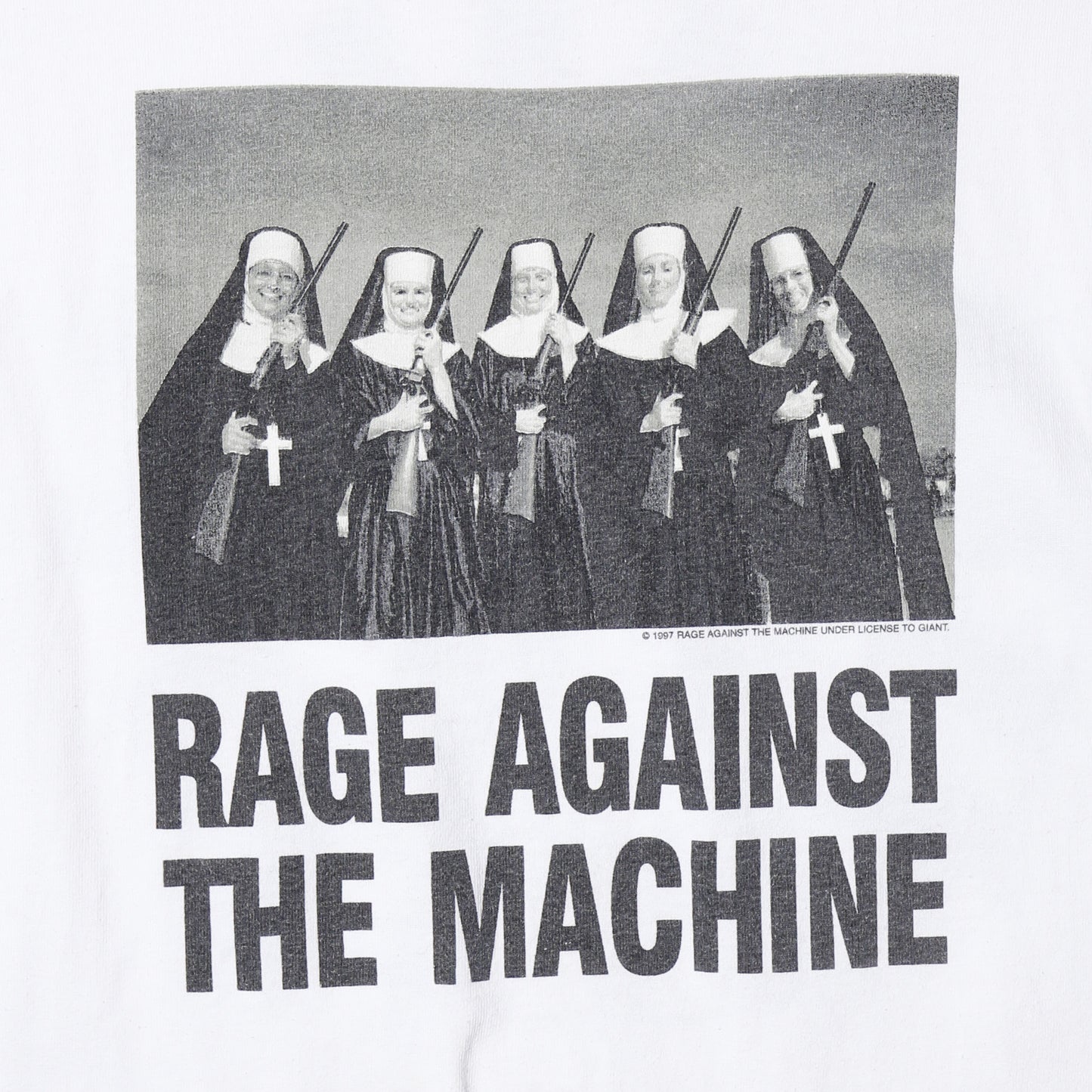 early00's Rage Against The Machine "nuns and guns" t-shirt, *©1997 *body-giant