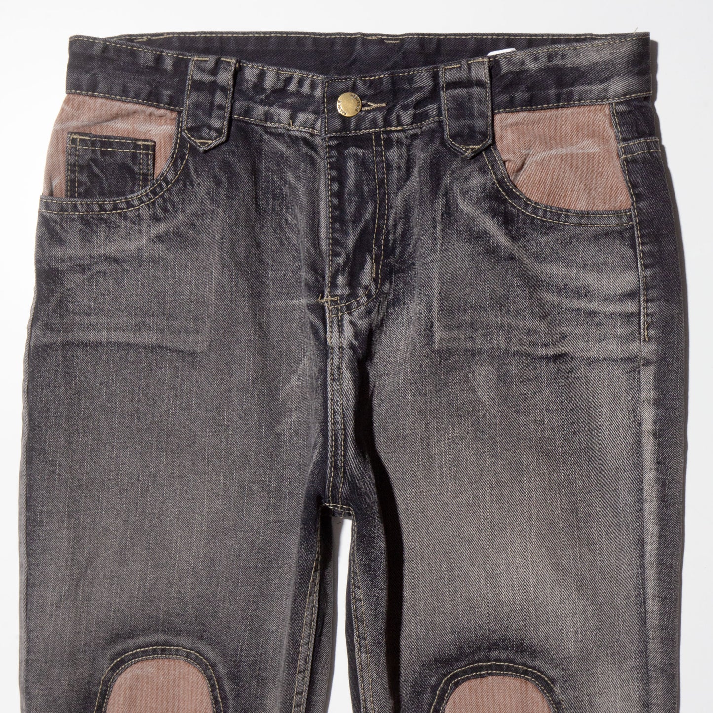 vintage acid cowboy flare jeans