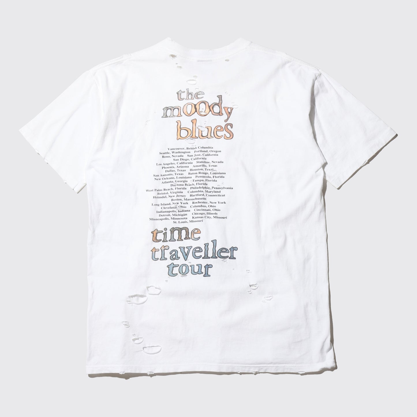 vintage 1995's The moody blues "Time ravelers tour" broken t-shirt