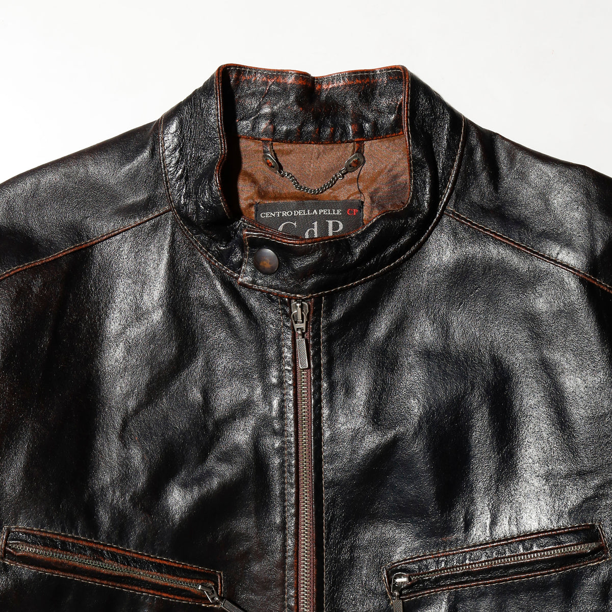 vintage euro riding leather jacket