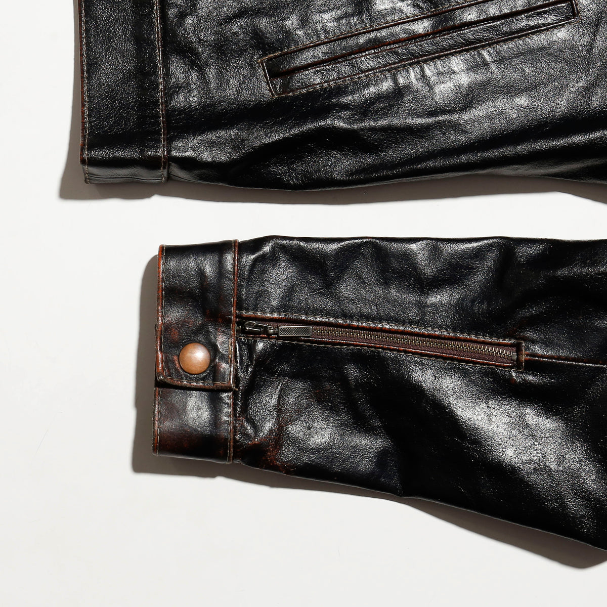 vintage euro riding leather jacket