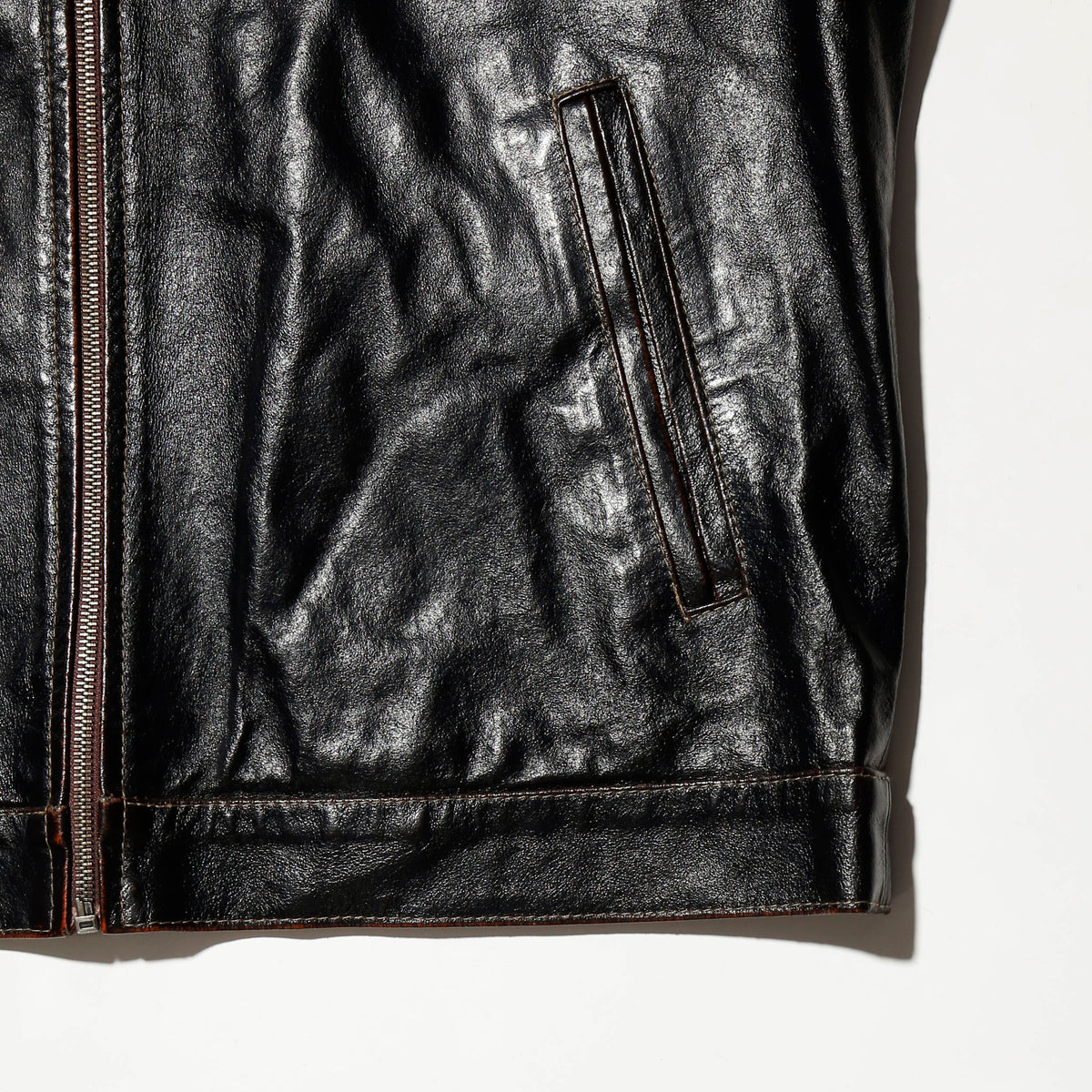 vintage euro riding leather jacket