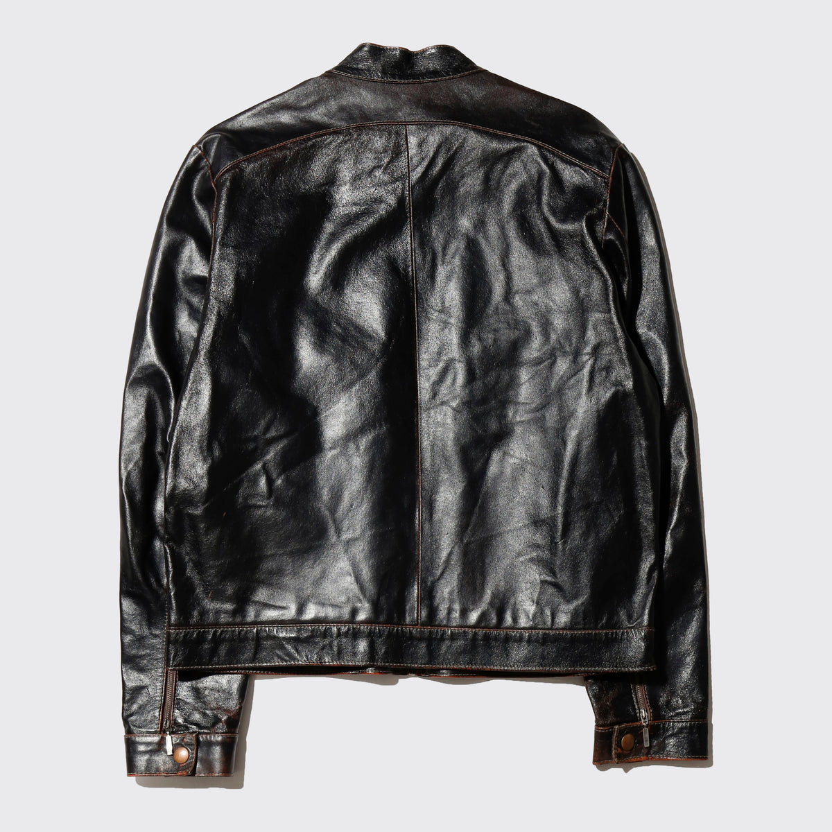 vintage euro riding leather jacket