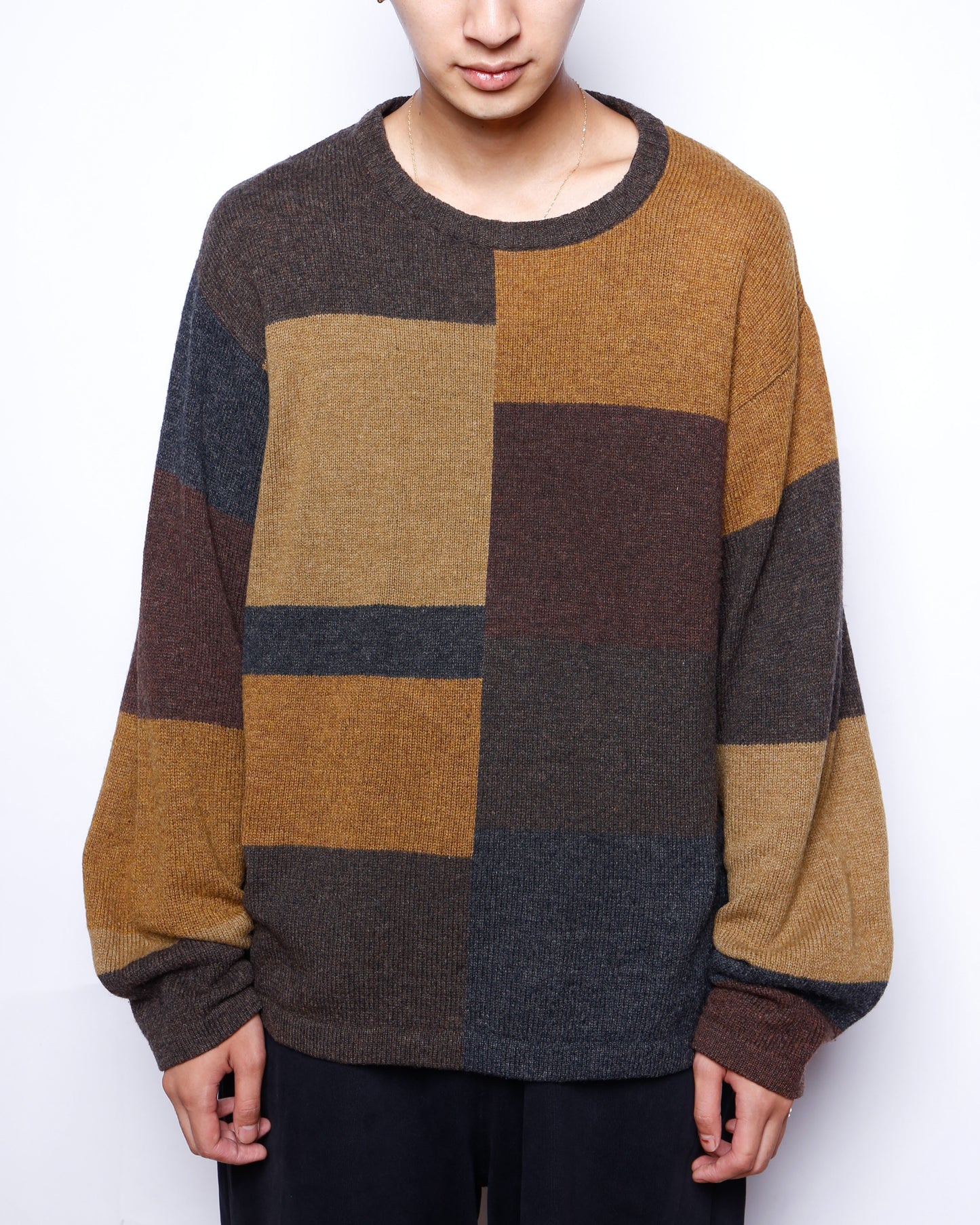vintage perry ellis block sweater