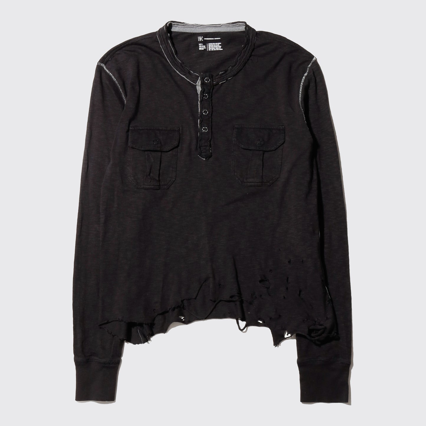 *one-off broken henry neck cut sew