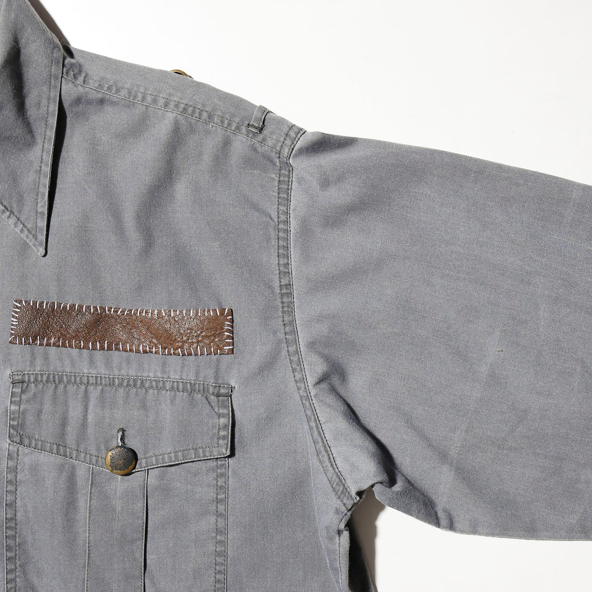 vintage military cotton grandpa shirt