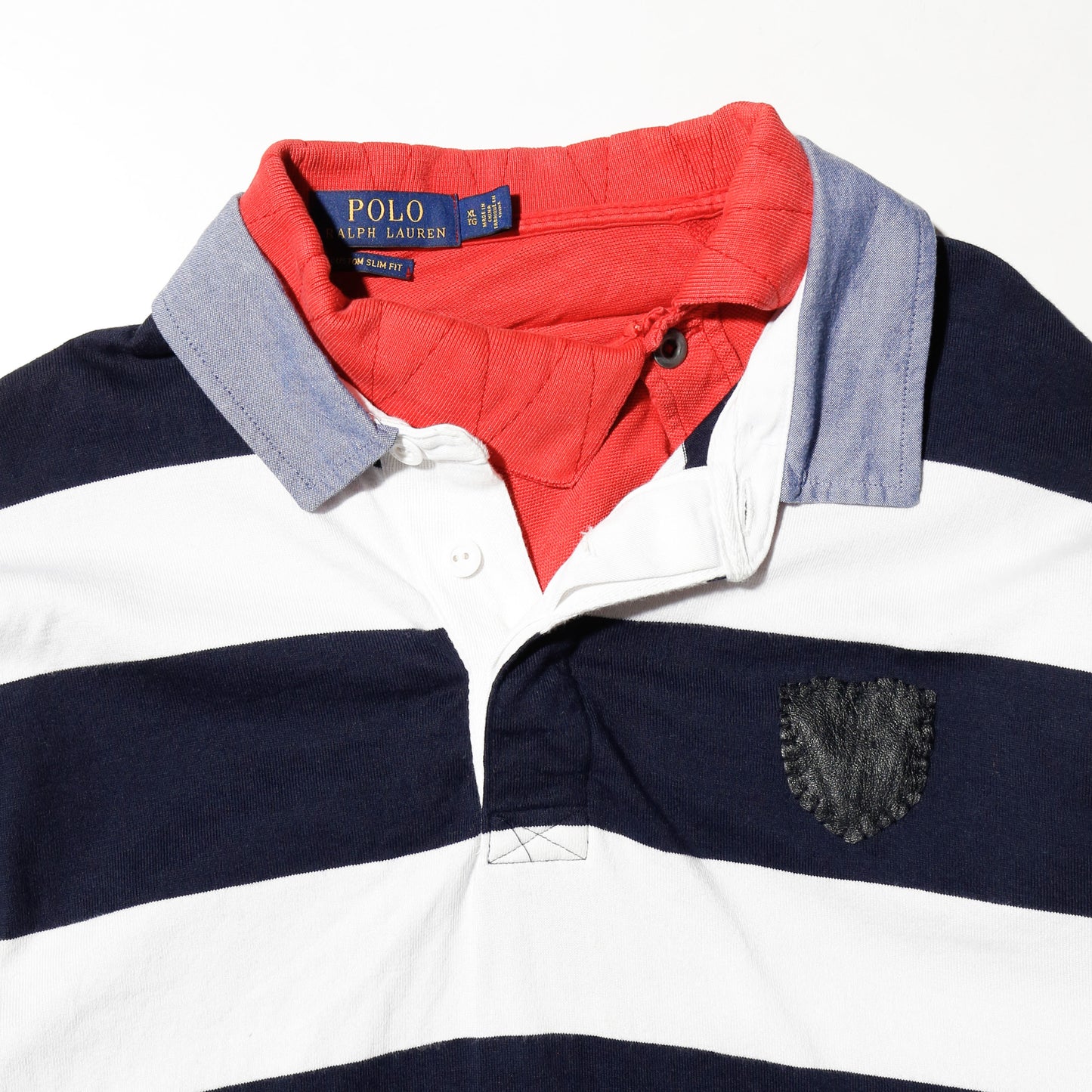 *one-off layered border polo shirt