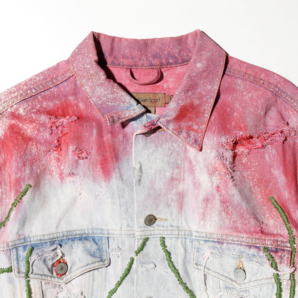 *one-off craft nude/gun trucker jacket