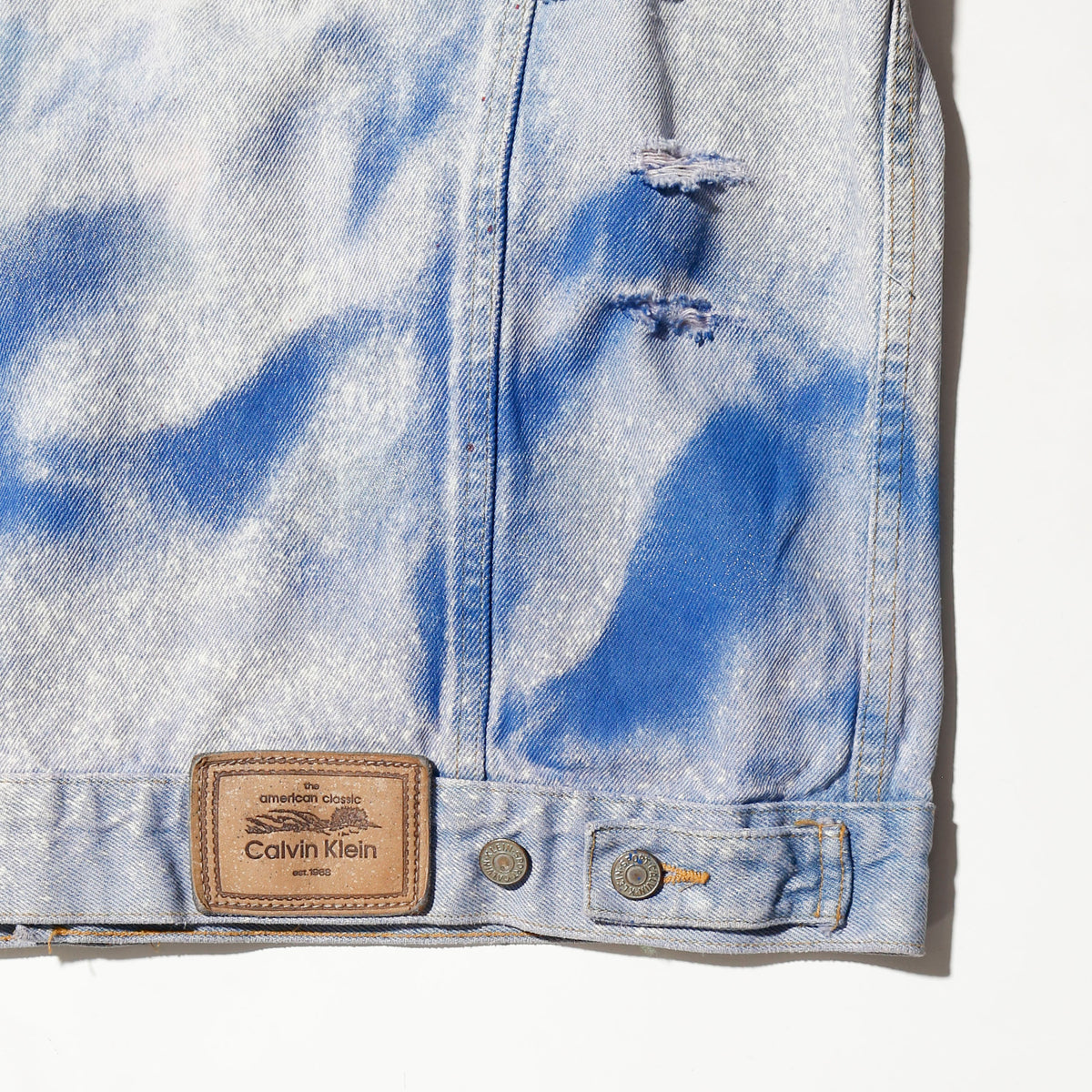 *one-off craft nude/gun trucker jacket