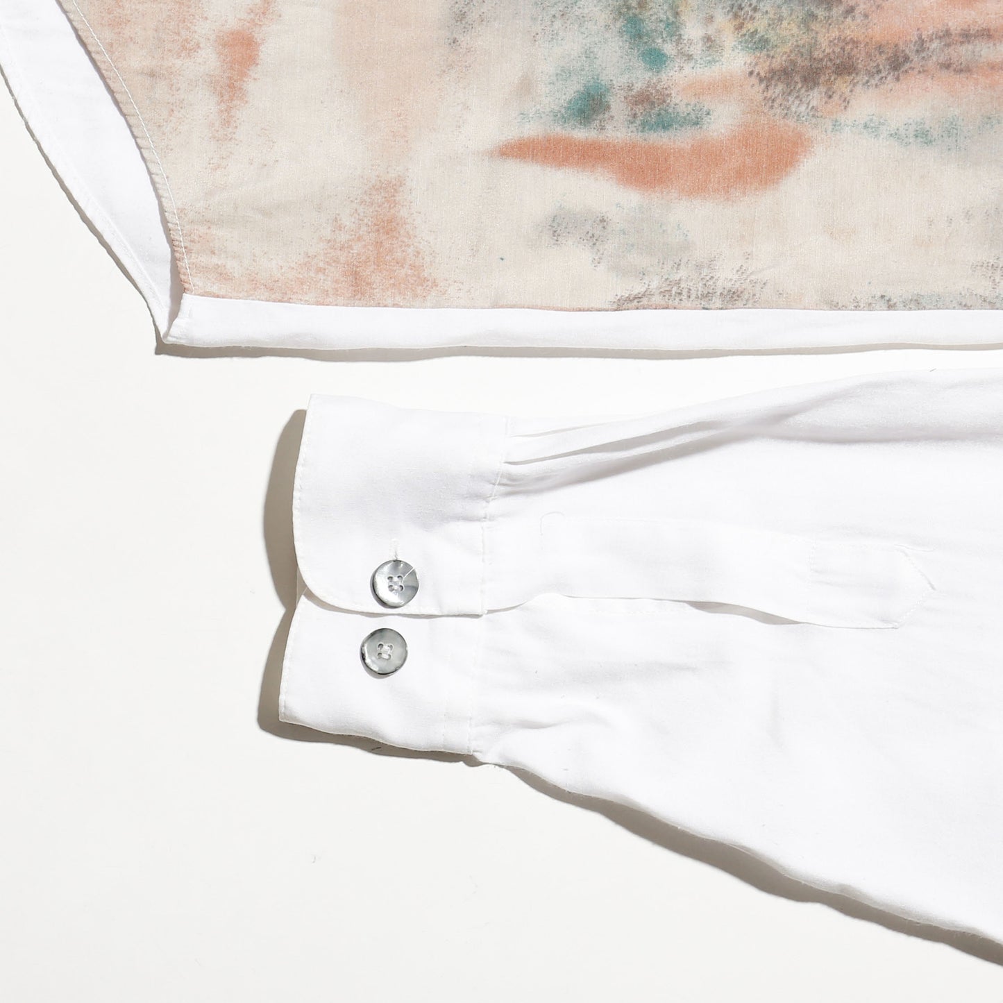 vintage art figure rayon open collar shirt