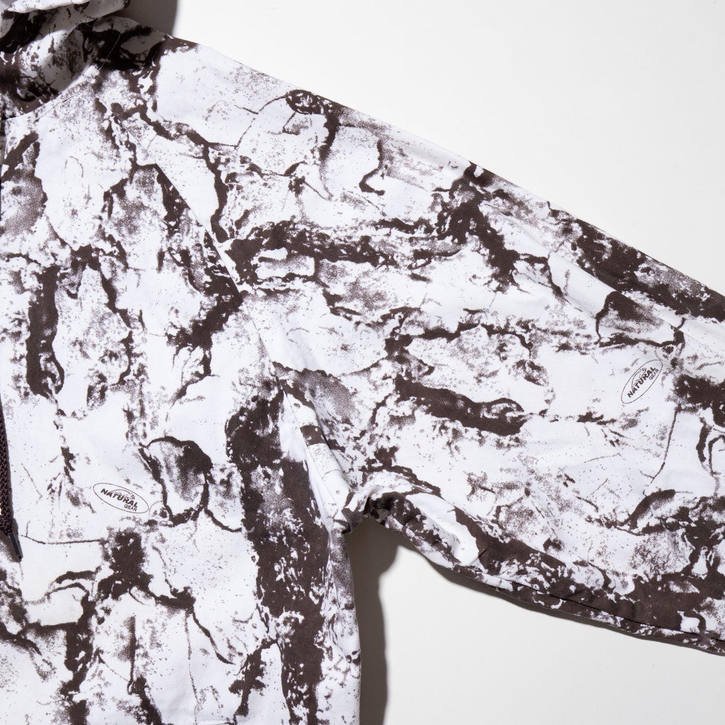 vintage natural gear snow camo hoodie