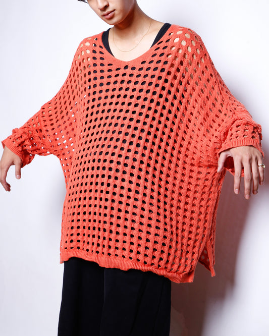 vintage hole knit pullover