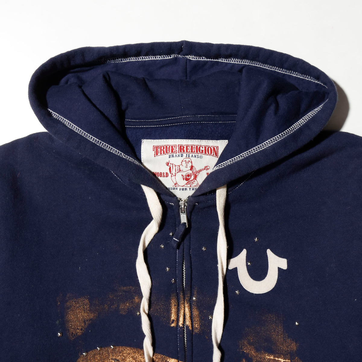 *one-off "the world is yours" hand screen hoodie