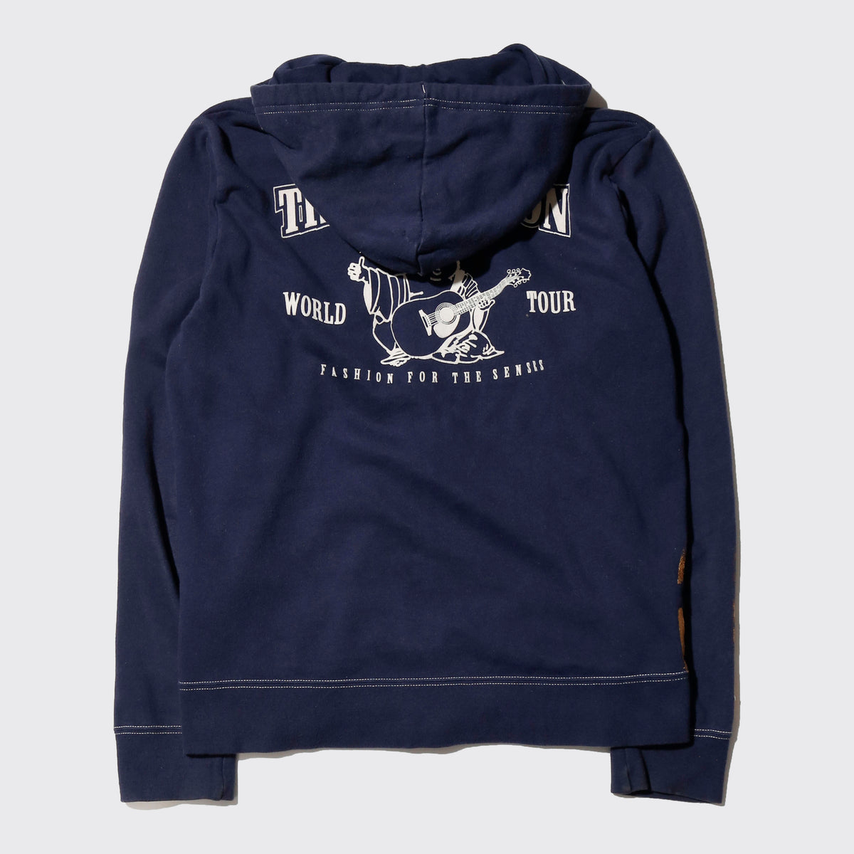 *one-off "the world is yours" hand screen hoodie