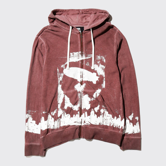 *one-off "the world is yours" hand screen hoodie