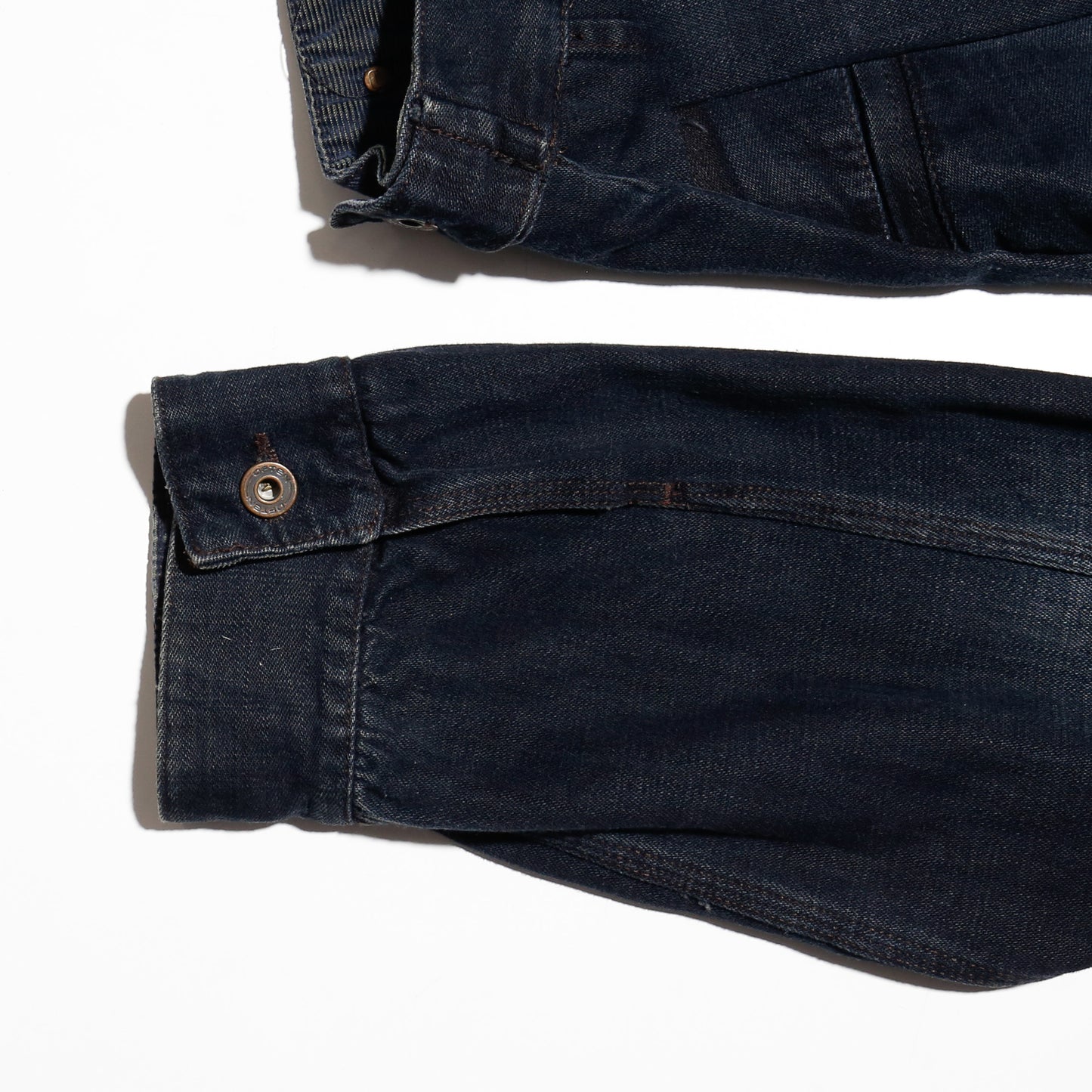 *one-off faded unbalance trucker jacket