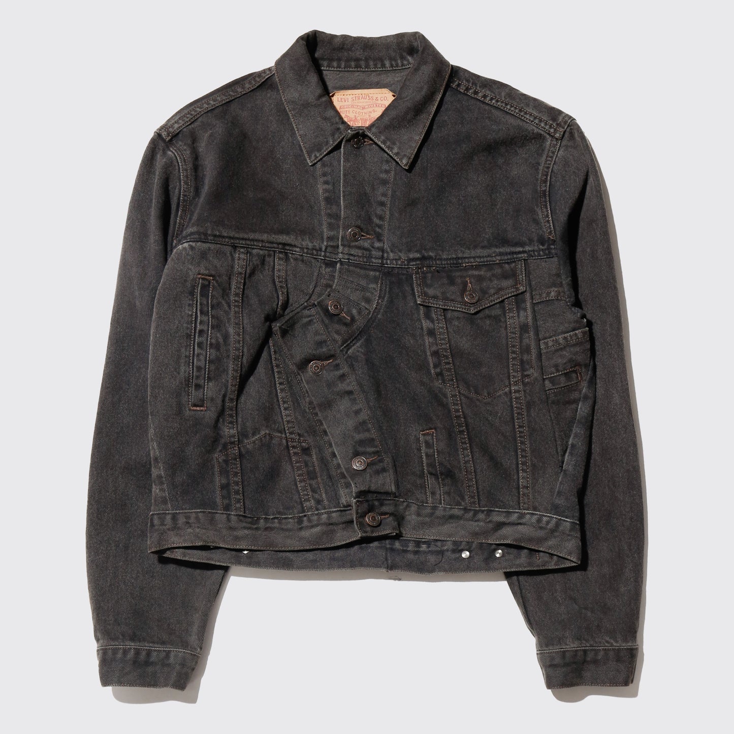 *one-off unbalance trucker jacket