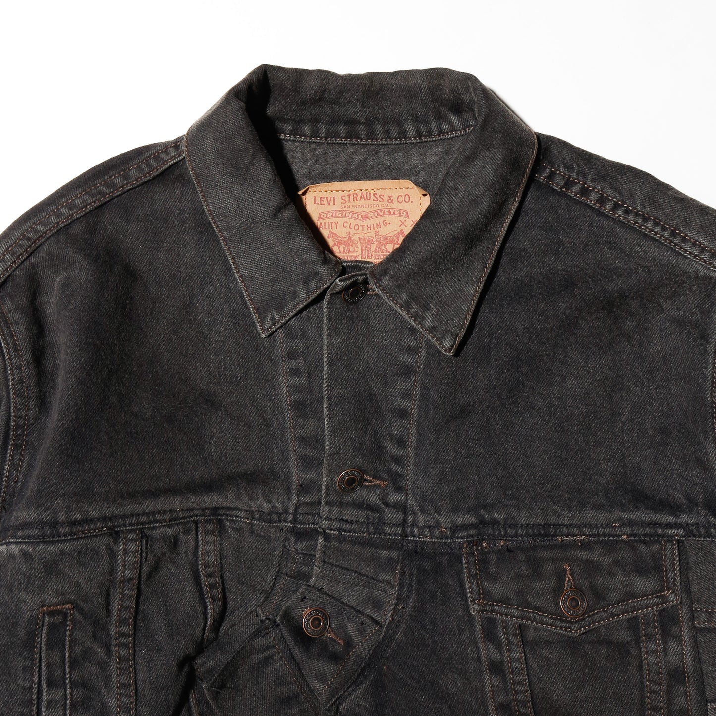 *one-off unbalance trucker jacket