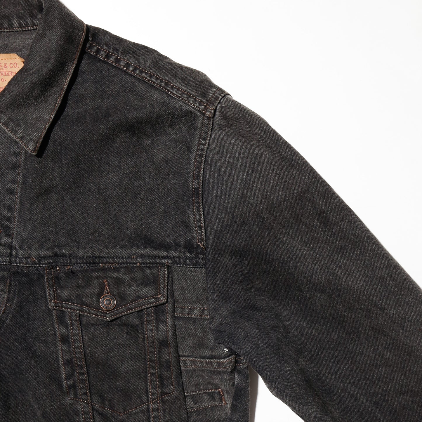 *one-off unbalance trucker jacket