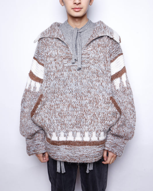 vintage chunky hand knit sweater