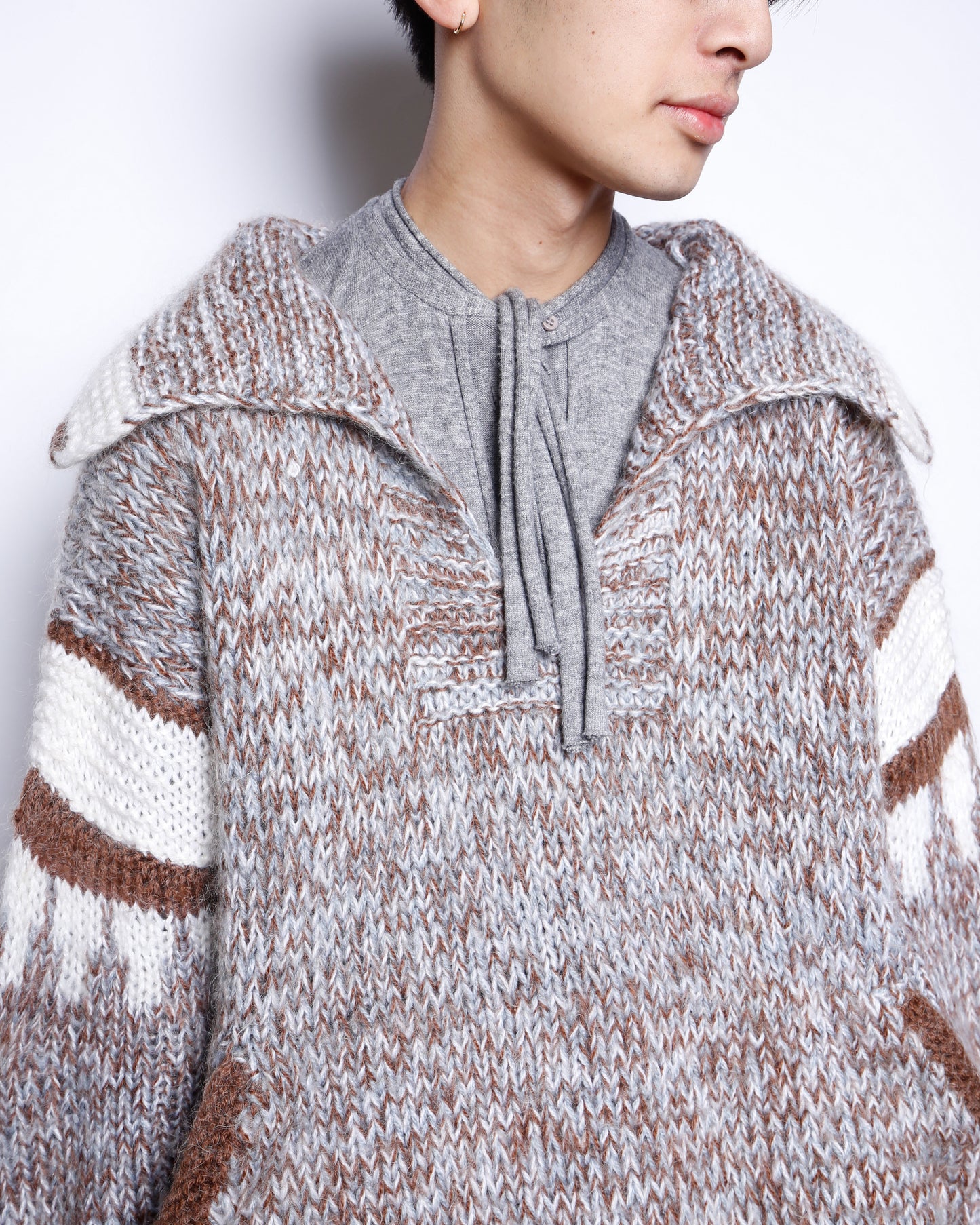 vintage chunky hand knit sweater