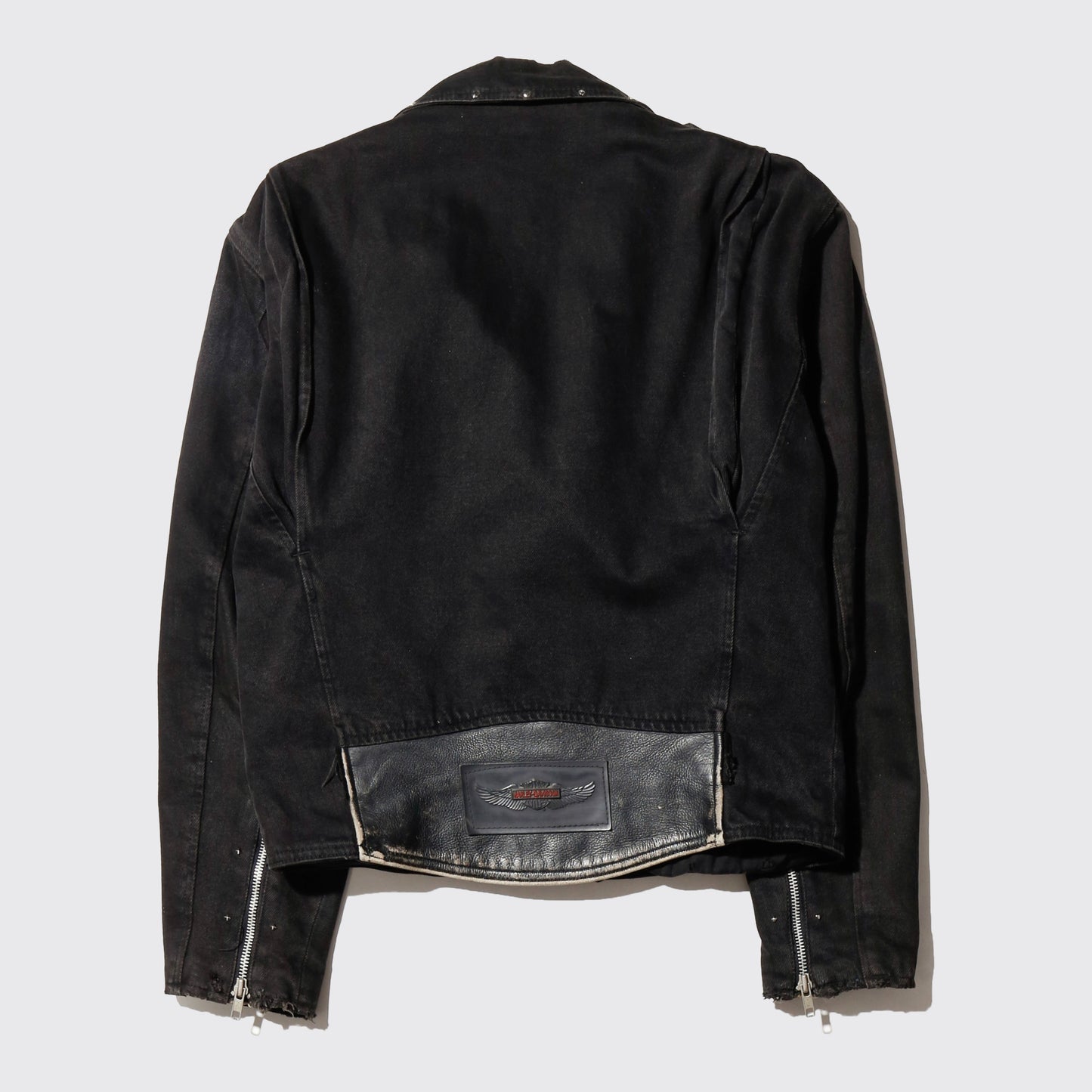 vintage 90's harley-davidson studs double riders jacket