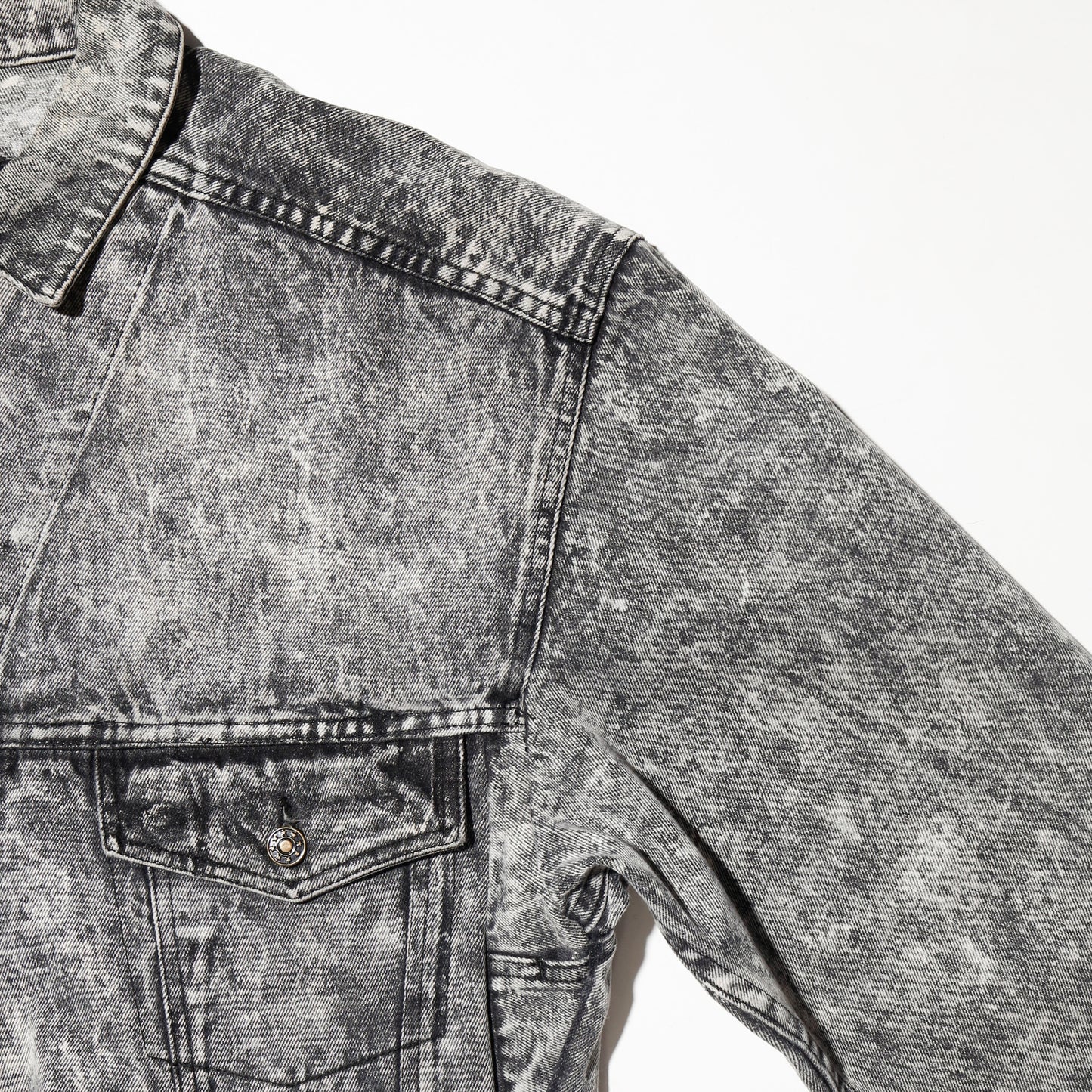 *one-off acid unbalance trucker jacket