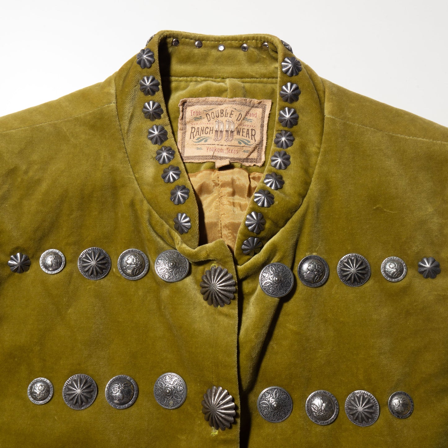 vintage concho velvet vest
