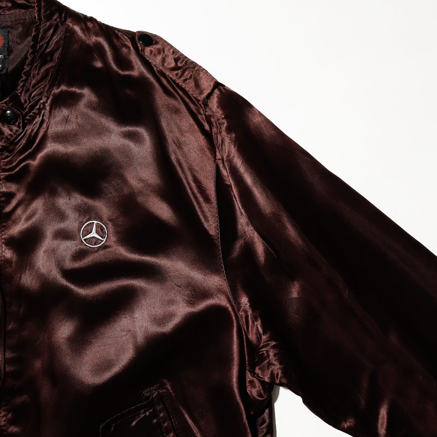 vintage 80's Mercedes Benz dust satin jacket