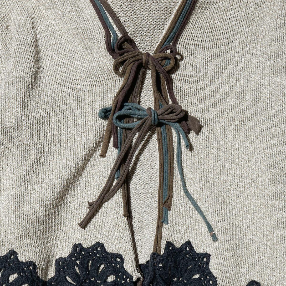 vintage hybrid folklore knit hoodie