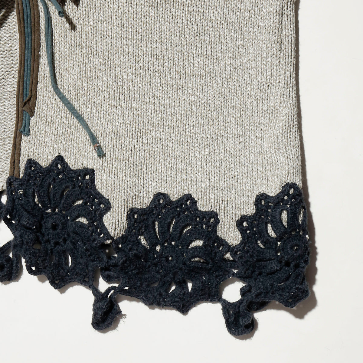 vintage hybrid folklore knit hoodie