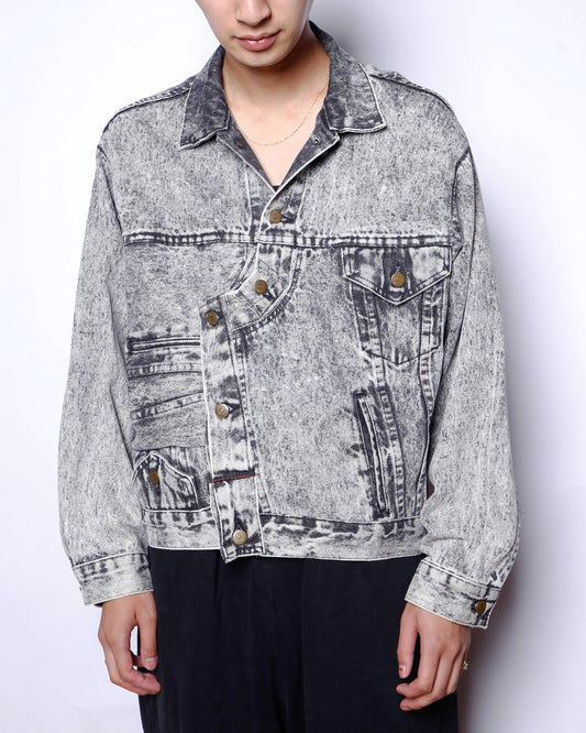 *one-off unbalance trucker jacket